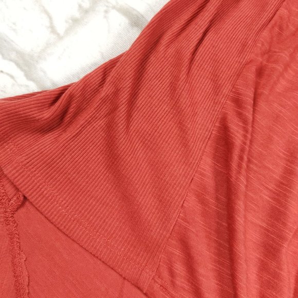 No Boundaries plus size utility shirt pocket rusty brick red knot button sz 3XL - Picture 5 of 5